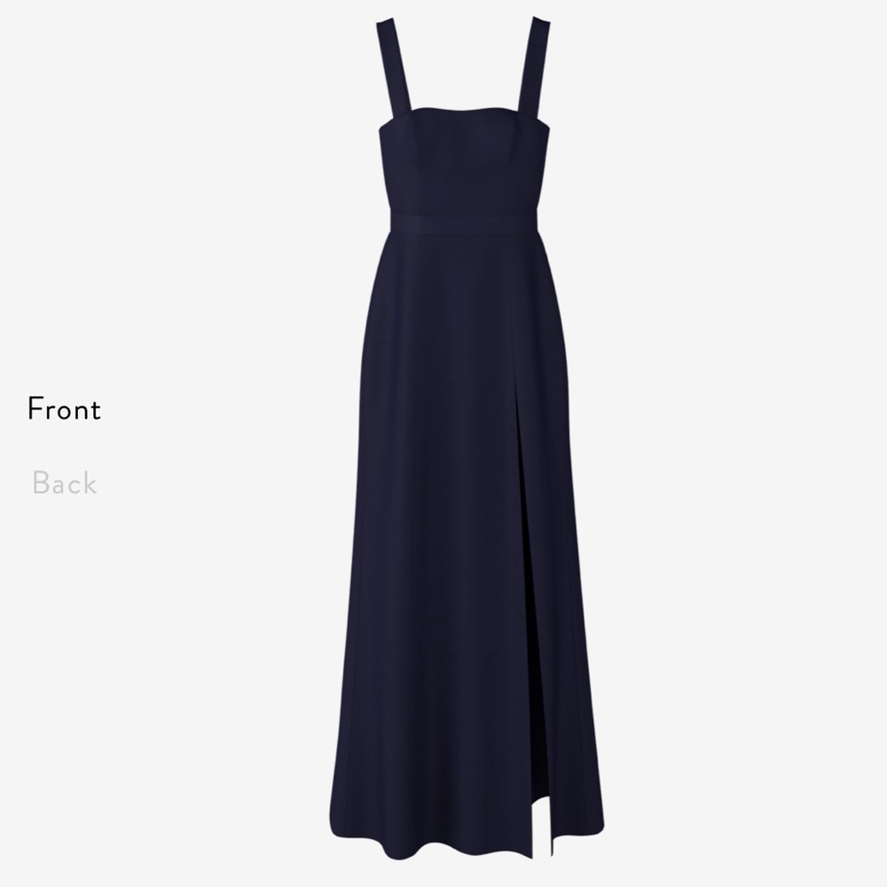 *NWT* Fame & Partners navy A-line dress with slit